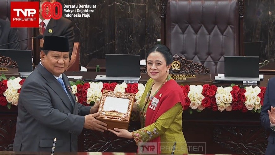 Prabowo Serahkan RAPBN 2026 dan Nota Keuangan ke DPR, Totalnya Capai Rp3.786,5 Triliun. (Foto Tangkapan Layar)