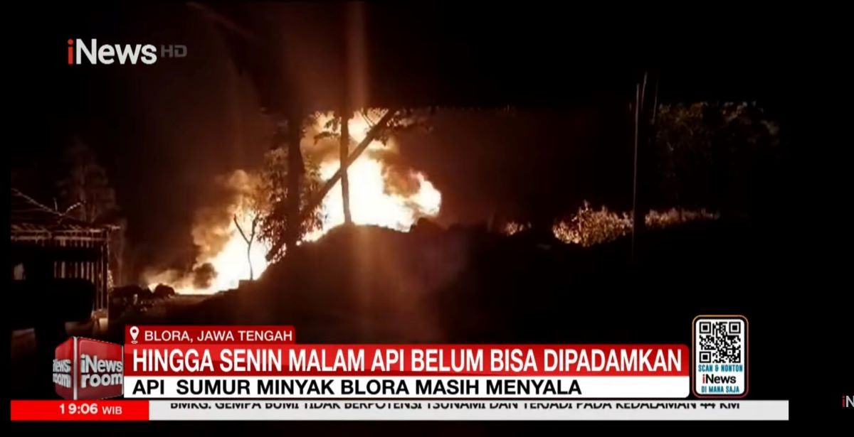Kebakaran Sumur Minyak Ilegal di Blora Belum Padam, Tiga Orang Tewas. (Foto: Inews Media Group)