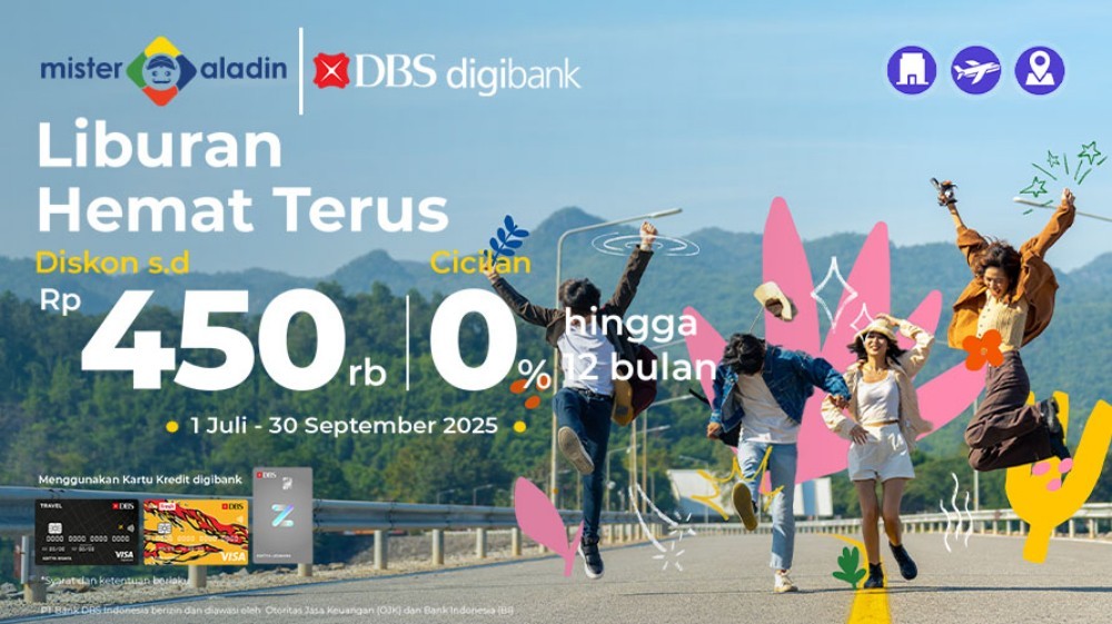 Liburan Jadi Lebih Hemat, Ada Diskon hingga Rp450.000 dan Cicilan 0 Persen (Mister Aladin)