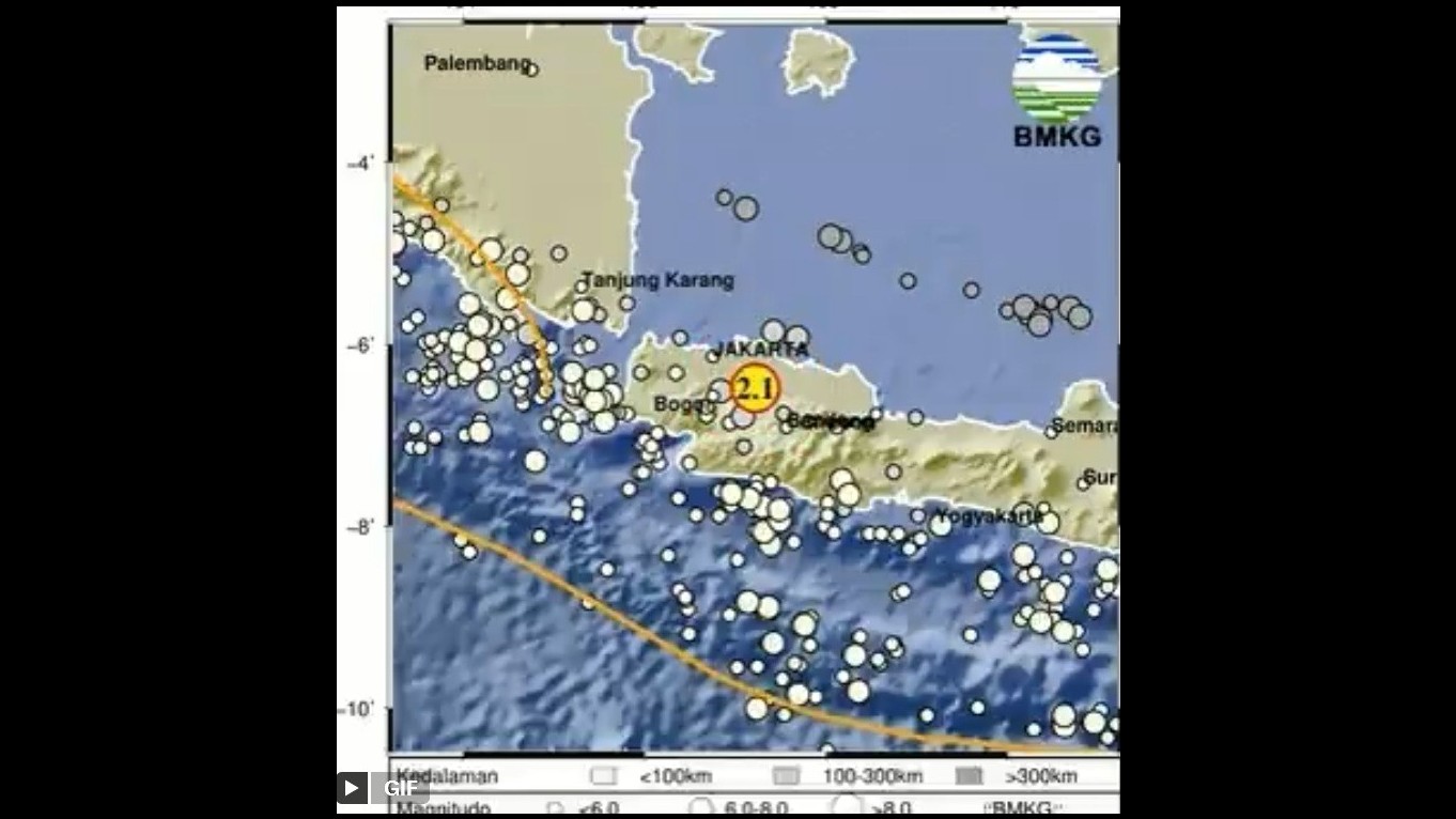 Bekasi Diguncang Gempa Susulan M 2,1, Ini Penjelasan BMKG. (Foto Istimewa)