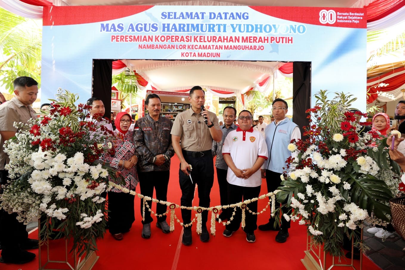Resmikan Koperasi Merah Putih di Madiun, AHY: Harus Mengangkat Ekonomi Rakyat. (Foto: Dok Kemenkoinfra)