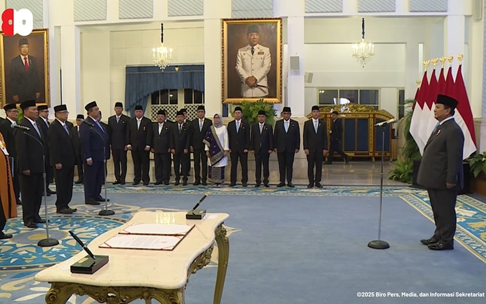Presiden Prabowo Lantik Kepala BNN dan BNPT Baru (Biro Setpres)