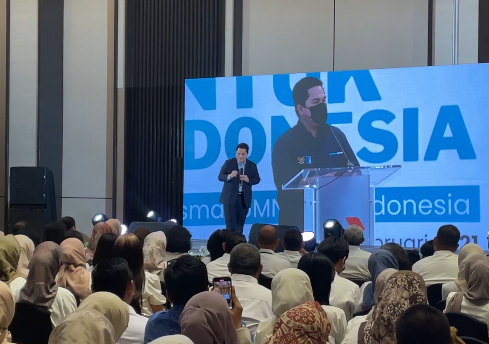Ini Pesan Terakhir Erick Thohir untuk Karyawan Kementerian BUMN. (Foto Tangguh/IMG)