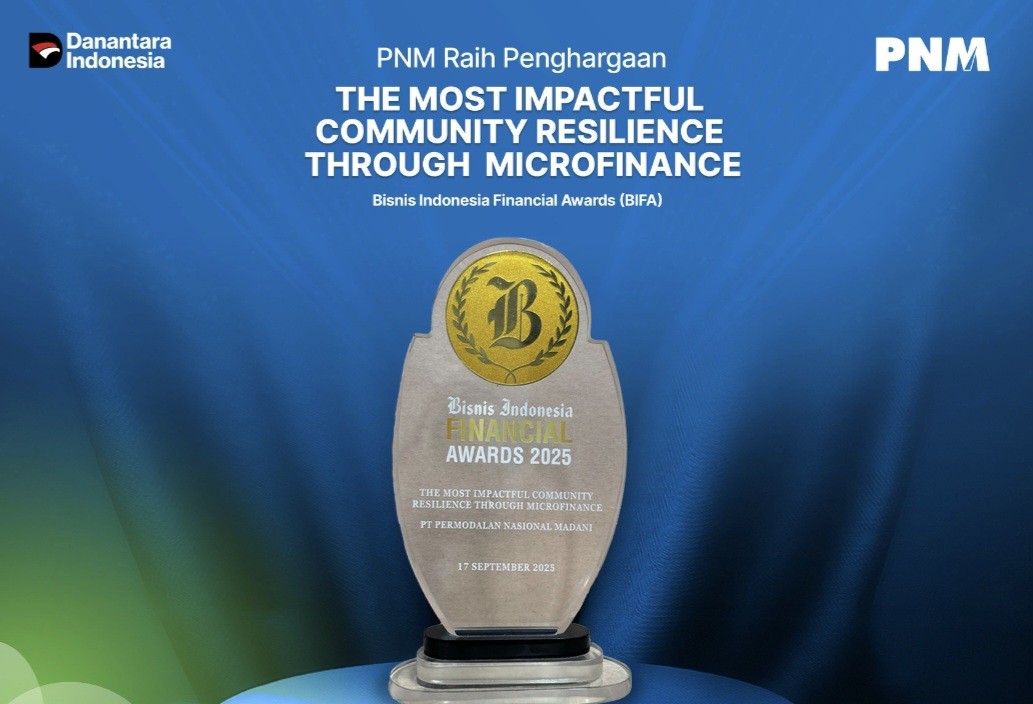 PNM Raih Penghargaan The Most Impactful Community Resilience through Microfinance dalam BIFA 2025 (FOTO:Dok PNM)