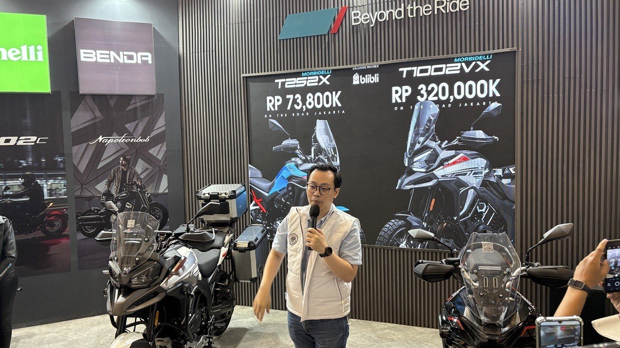Morbidelli Luncurkan Dua Motor Adventure di IMOS 2025, Harganya Mulai Rp69 Jutaan. (Foto Fadli R/IMG)