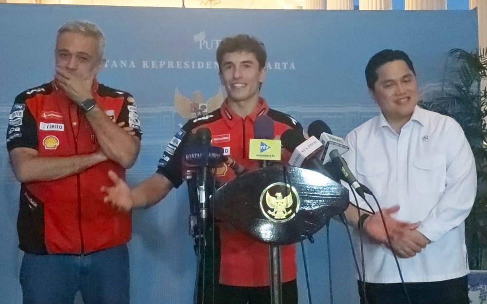 Pembalap MotoGP Marc Marquez Bertemu Presiden Prabowo di Istana (Felldy Utama/iNews Media Group)