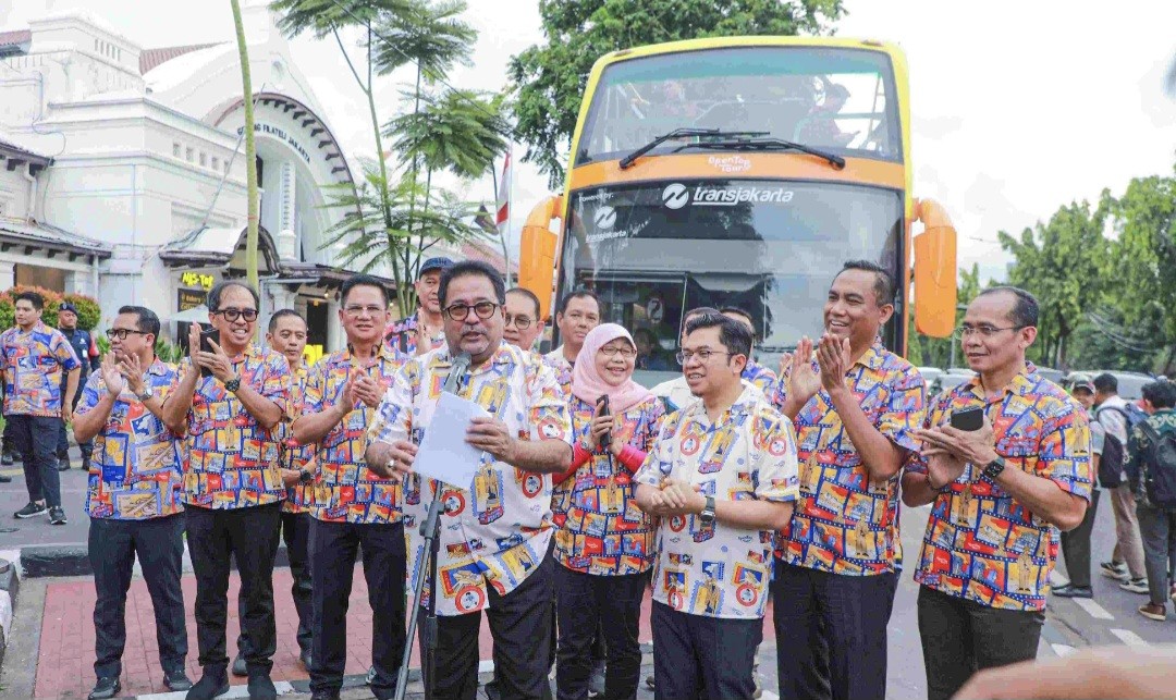Wagub DKI Buka Rute Baru Bus Open Top Tour of Jakarta, Lintasi Sejumlah Titik Bersejarah (FOTO:Dok Pemprov DKI)