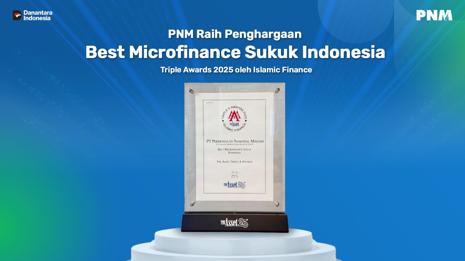 PNM Raih Penghargaan Internasional Kategori Best Microfinance Sukuk 2025. Foto: PNM.