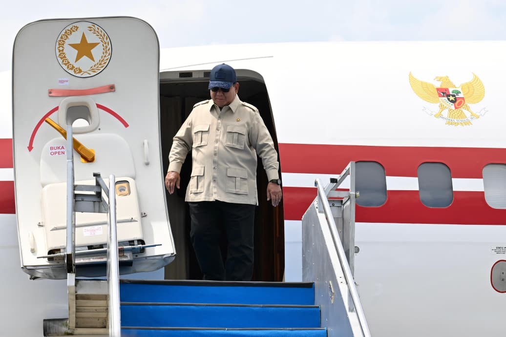 Tiba di Babel, Prabowo Saksikan Penyerahan Barang Rampasan Korupsi Timah (FOTO:Dok Biro Pers Sekretariat Presiden)
