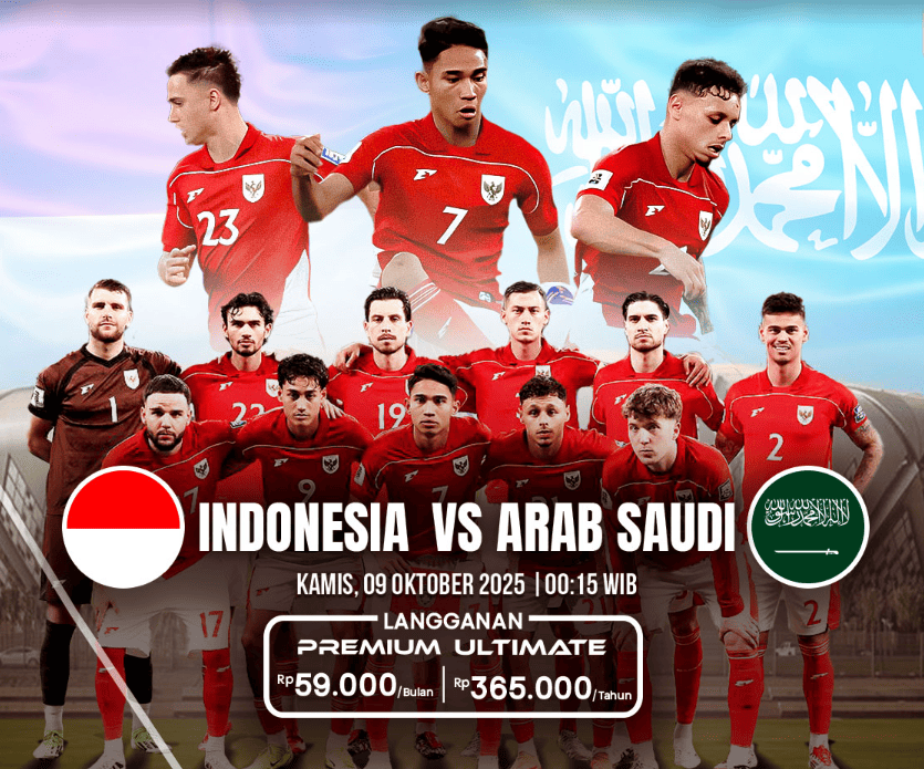 Catat, Harga Paket Vision+ buat Nonton Timnas Indonesia vs Arab Saudi Malam Ini. (Foto: Vision+)