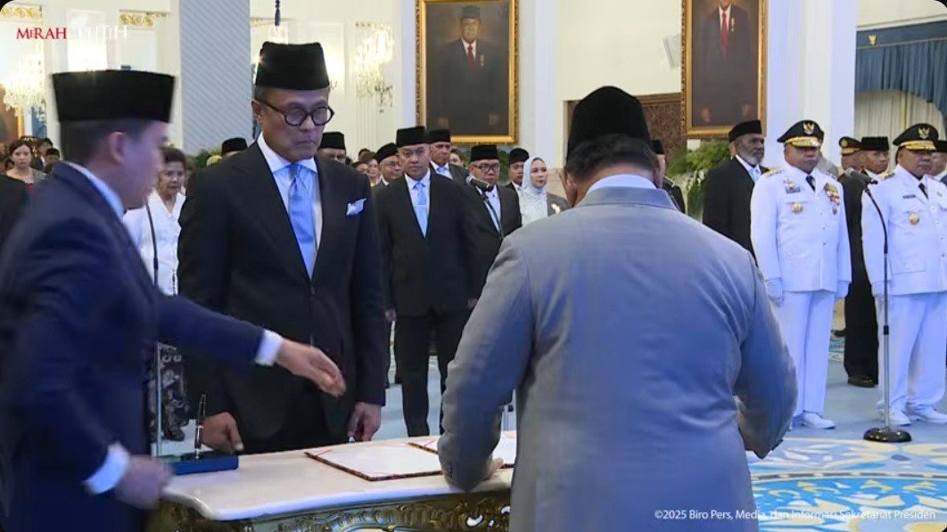 Prabowo Resmi Lantik Dony Oskaria Jadi Kepala BP BUMN. (Foto Tangkapan Layar)