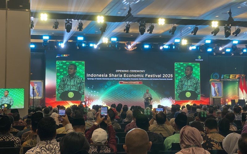 SGIE Report 2024-2025 menempatkan Indonesia pada tiga besar kekuatan utama ekonomi dan syariah global. (Foto: iNews Media/Anggie Ariesta)