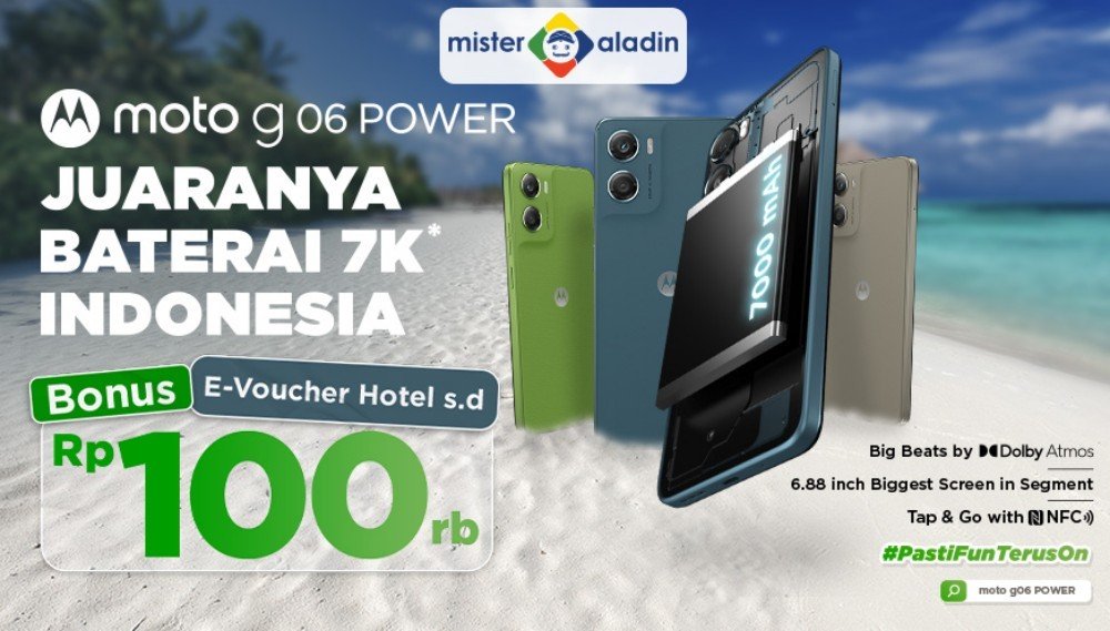 Moto g 06 POWER Smartphone Tangguh untuk Liburan dan Aktivitas