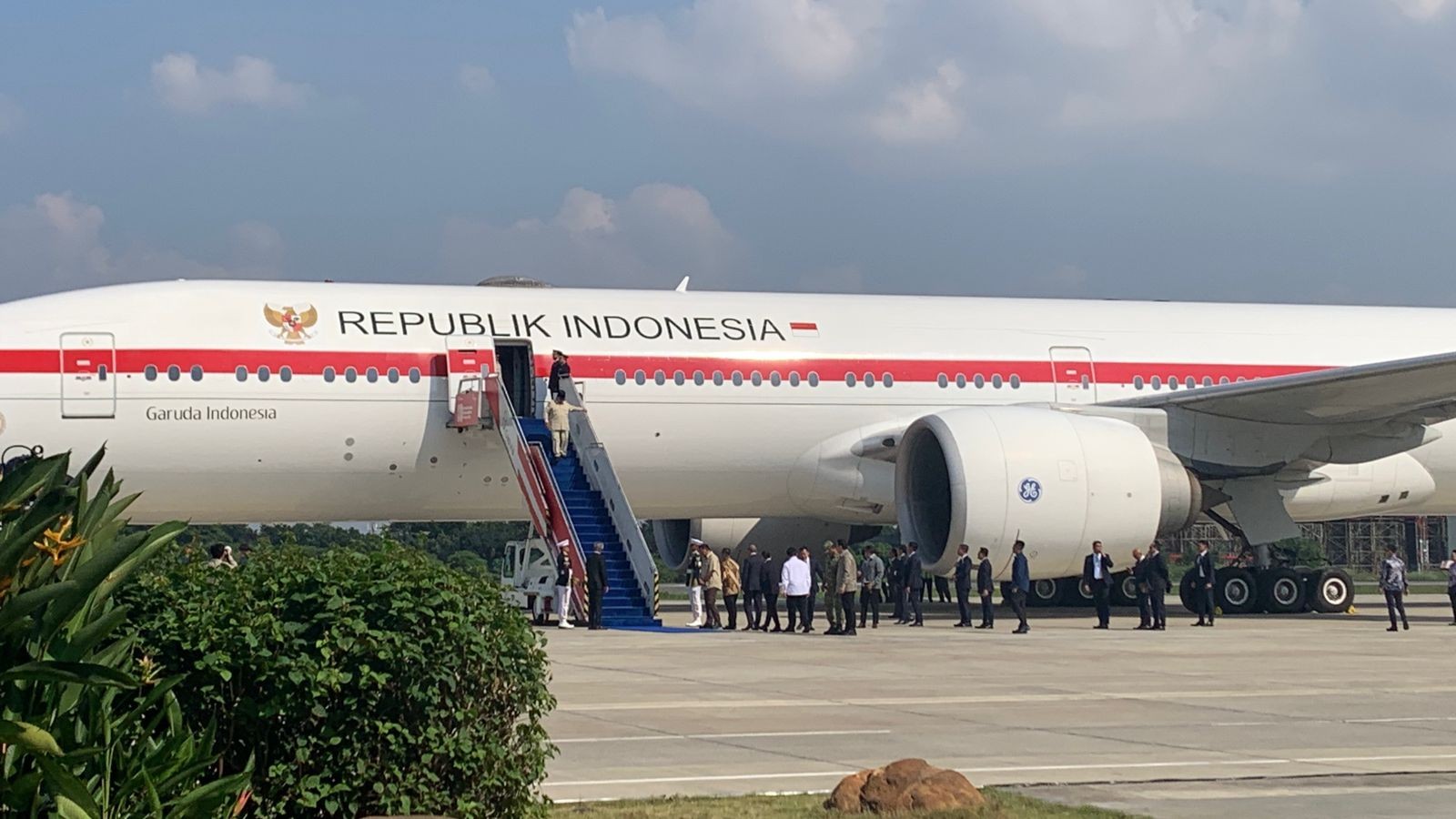 Prabowo Tiba di Jakarta usai Hadiri KTT Perdamaian Gaza (FOTO:Dok Binti M)