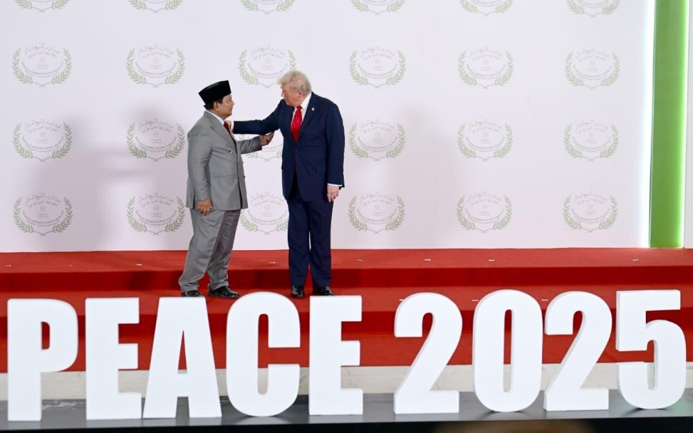 Trump Sapa Prabowo di KTT Perdamaian Gaza: I See Tough Man Right Here