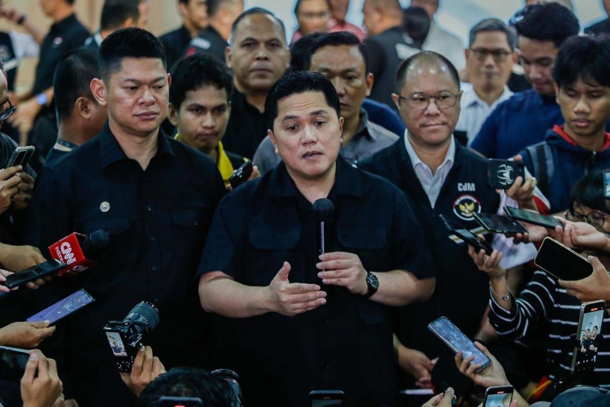 Erick Thohir Enggan Jawab Soal Patrick Kluivert Dipecat: Kasih Saya Dua Hari. (Foto: Cikal Bintang/Inews Media Group)