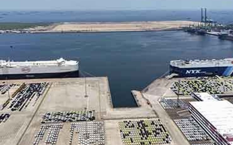 PT Indonesia Kendaraan Terminal Tbk (IPCC) melayani dua kapal internasional sekaligus di Pelabuhan Tanjung Priok, Jakarta. (Foto: Dok. IPCC)