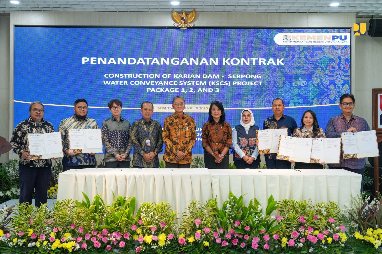 Kementerian PU Teken Kontrak Proyek Transmisi Air Baku Karian Sepanjang 43 Km (Foto: dok Kementerian PUPR