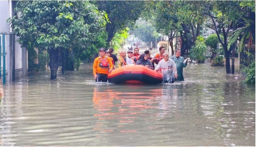 Hujan Intensitas Tinggi, 7 Kecamatan di Kota Bekasi Terendam Banjir. (Foto: BPBD Bekasi)
