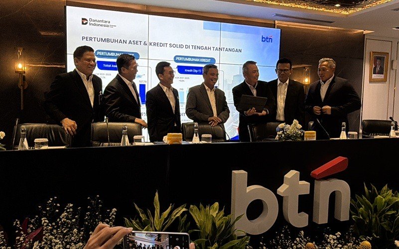 PT Bank Tabungan Negara (Persero) Tbk (BBTN) membukukan laba bersih konsolidasian sebesar Rp3,5 triliun sepanjang 2025. (Foto: iNews Media/Anggie Ariesta)