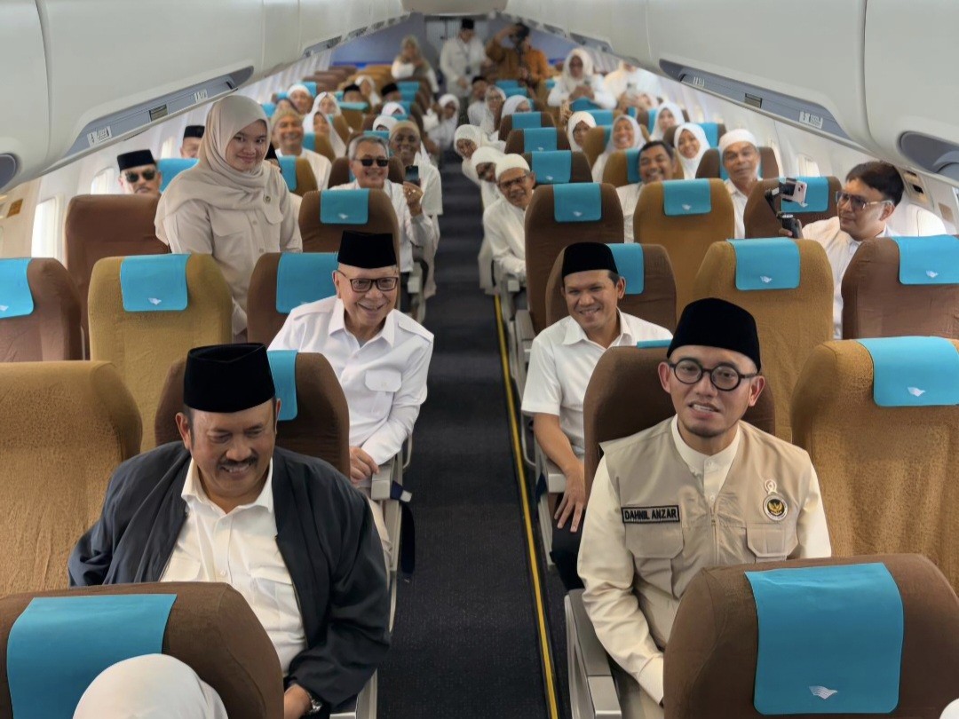 Kemenhaj Resmikan Pesawat Hibah Garuda Indonesia untuk Edukasi Manasik Jamaah Haji Aceh (FOTO:Dok Kemenhaj)