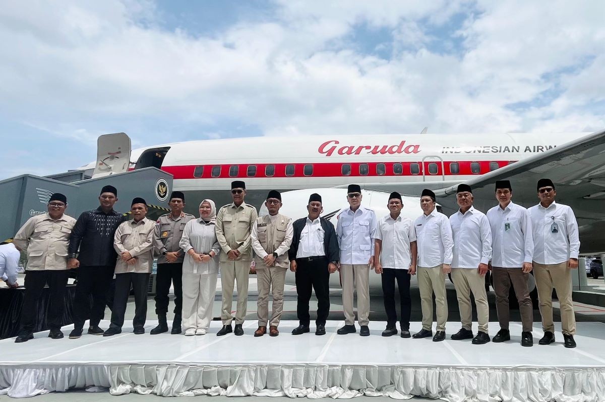 Garuda Hibahkan Satu Pesawat ke Aceh, Proses Boarding Jadi Bagian Manasik Haji. (Foto: iNews Media Group)