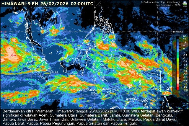 BMKG Deteksi Pertumbuhan Awan Konvektif, Waspada Hujan Sedang- Lebat. (Foto: Dok. BMKG)