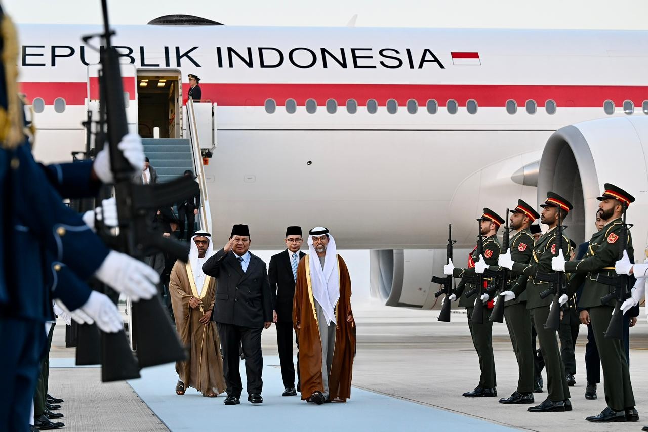 Prabowo Tiba di Abu Dhabi, Bakal Bertemu Presiden MBZ (FOTO:Dok BPMI Setpres)