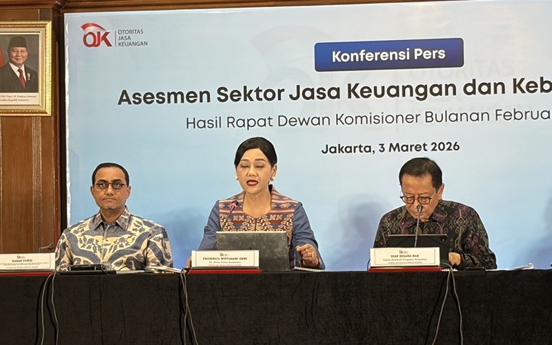 OJK menilai stabilitas sektor jasa keuangan nasional masih dalam kondisi yang terjaga kuat pada awal tahun 2026. (Foto: iNews Media/Anggie Ariesta)