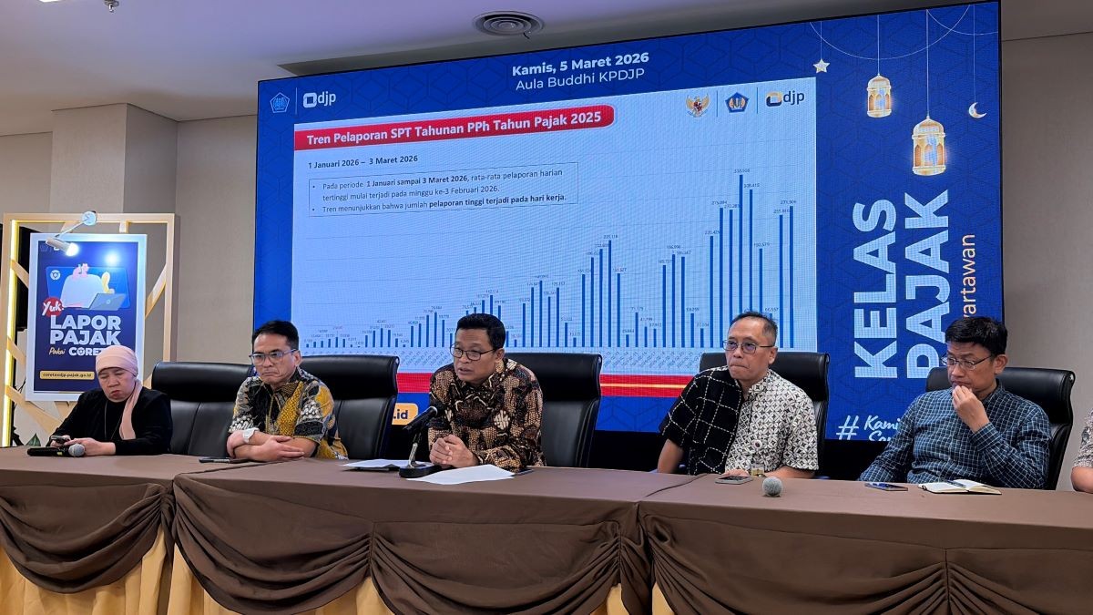 Bos DJP Klaim Penerimaan Pajak Februari 2026 Tumbuh 30,2 Persen. (Foto: Anggie Ariesta/ iNews Media Group)