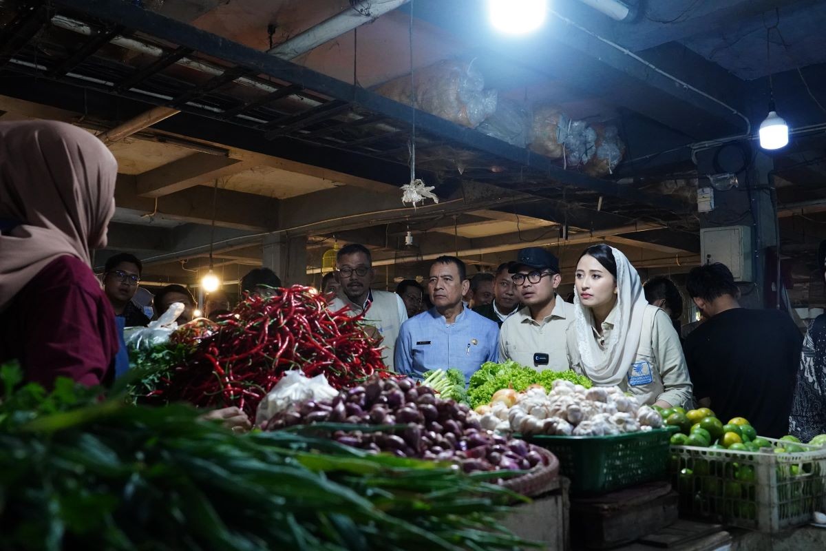 Wamendag Sidak Pasar Ciputat, Stok Pangan Cukup Meski Harga Cabai dan Bawang Melonjak. (Foto: Dok. Kemendag)