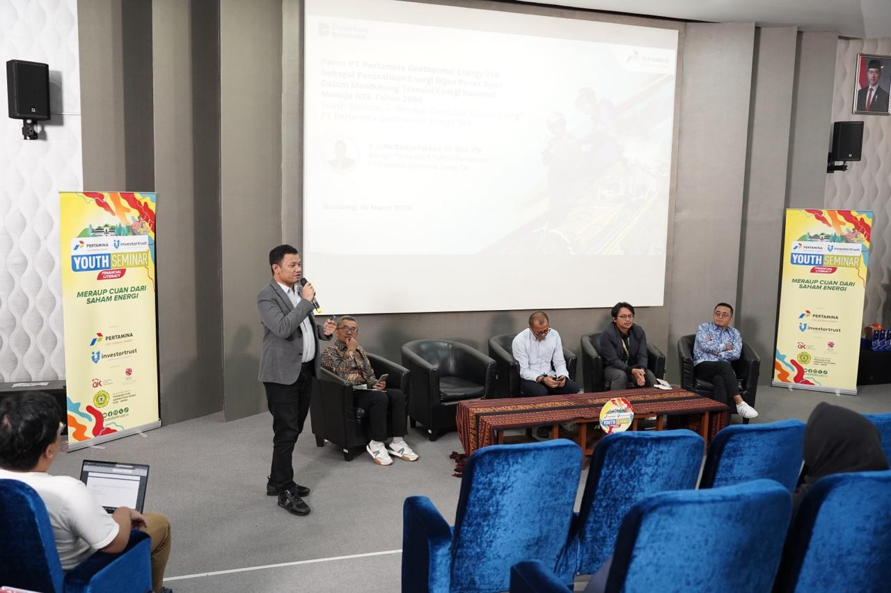 PGEO Bersama BEI dan OJK Sosialisasikan Investasi Saham Sektor Energi Bersih ke Mahasiswa. (Foto: Doc PGEO)