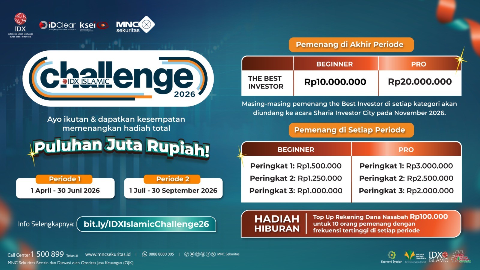 Waktunya Unjuk Strategi! Adu ROI Tertinggi di MotionTrade dalam IDX Islamic Challenge 2026. (Foto: Doc MNC Sekuritas)