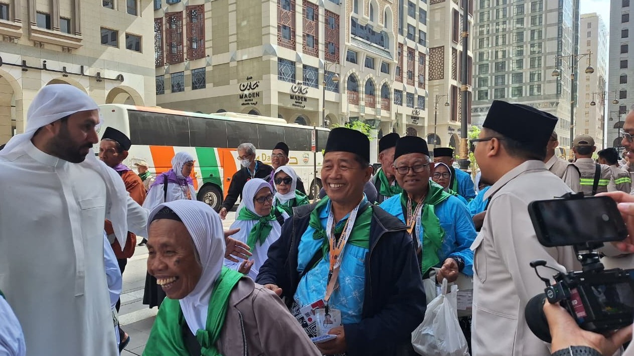 5.997 Calon Jamaah Haji RI Tiba di Madinah. (Foto Istimewa)