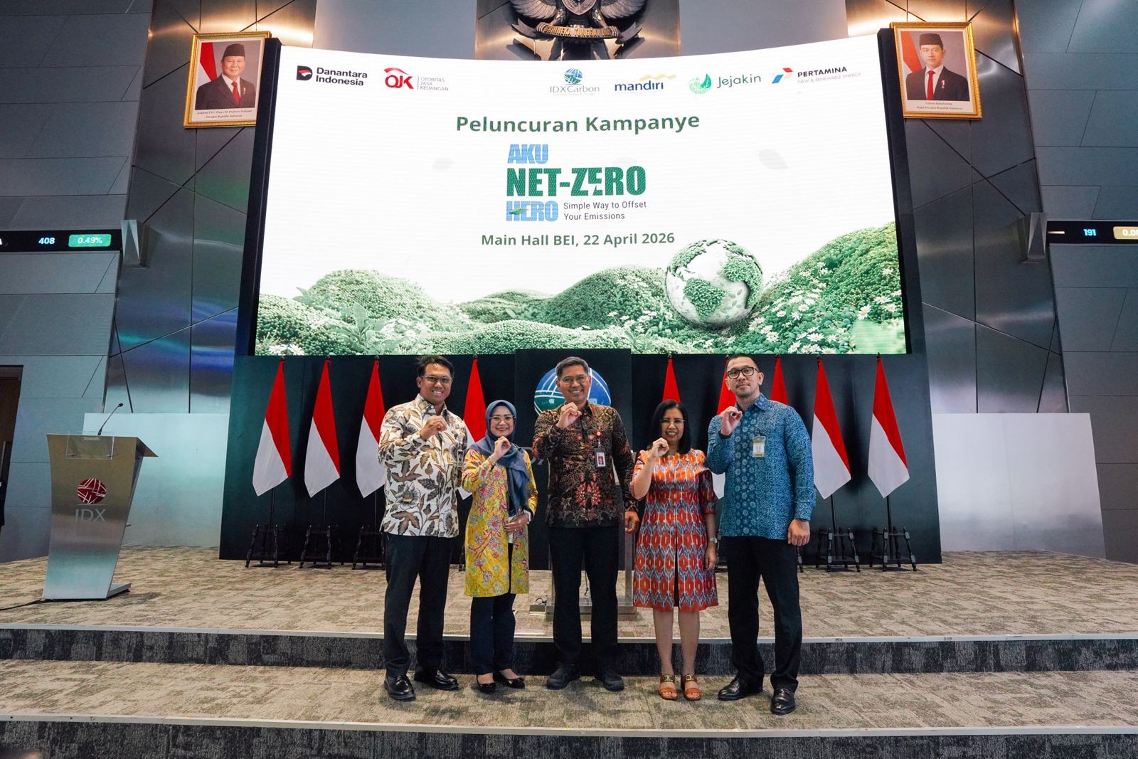 BEI Kampanyekan 'Aku Net-Zero Hero' Bersama Pertamina NRE, Mandiri dan Jejakin (Foto: iNews Media Group)