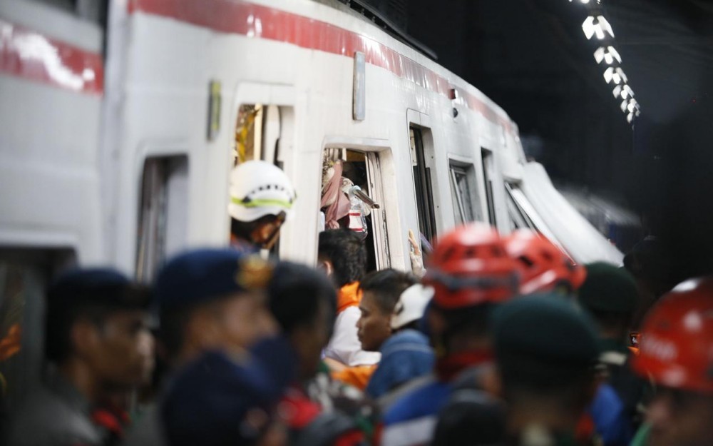 Masinis KA Argo Bromo Selamat Usai Tabrak KRL di Bekasi Timur (Foto: Aldhi Chandra Setiawan/iNews Media Group)