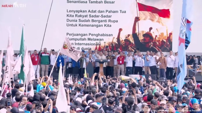 Prabowo Klaim Pangan dan BBM Indonesia Aman di Tengah Gejolak Dunia. (Foto: Youtube Sekretariat Presiden)