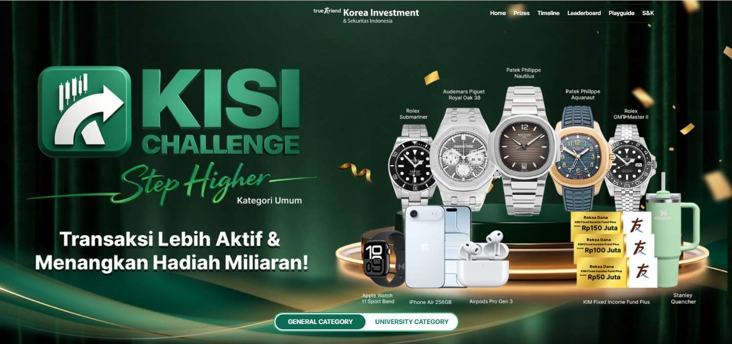KISI Challenge: Step Higher Resmi Dimulai, Transaksi di KISI Berpeluang Dapat Reward Besar. (Foto: Doc KISI)