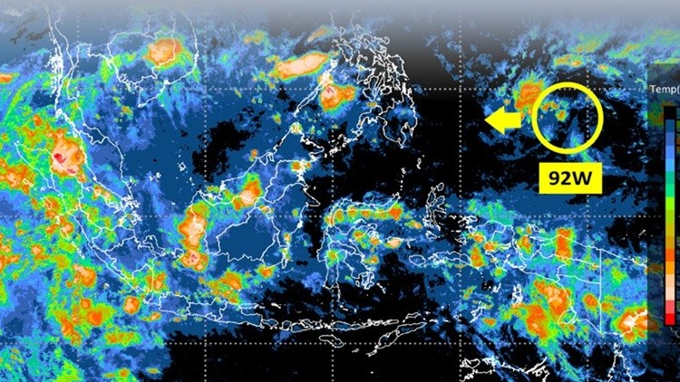 Bibit Siklon Tropis 92W Terdeteksi di Utara Papua, Waspadai Dampaknya. (Foto Istimewa)
