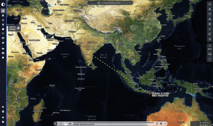 Dua Kapal Tanker Minyak Iran Terdeteksi Lintasi Selat Lombok. (Foto: X/@TankerTrackers)