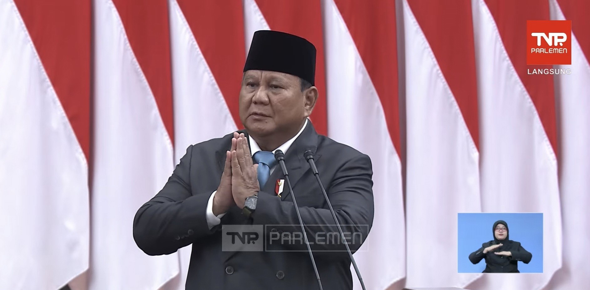 Prabowo Targetkan Ekonomi Tumbuh hingga 6,5 Persen Tahun Depan (FOTO:Dok Tankap Layar YouTube TV Parlemen)