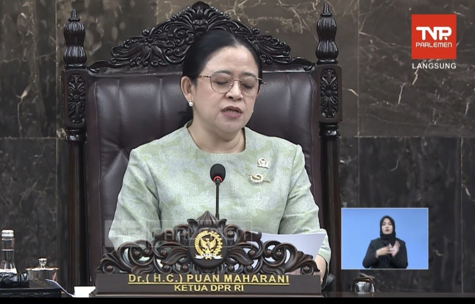 Puan Beberkan 6 Poin Strategis Kerangka Ekonomi Makro dan Pokok-Pokok Kebijakan Fiskal 2027 (FOTO:Dok Tangkap Layar YouTube TV Parlemen)