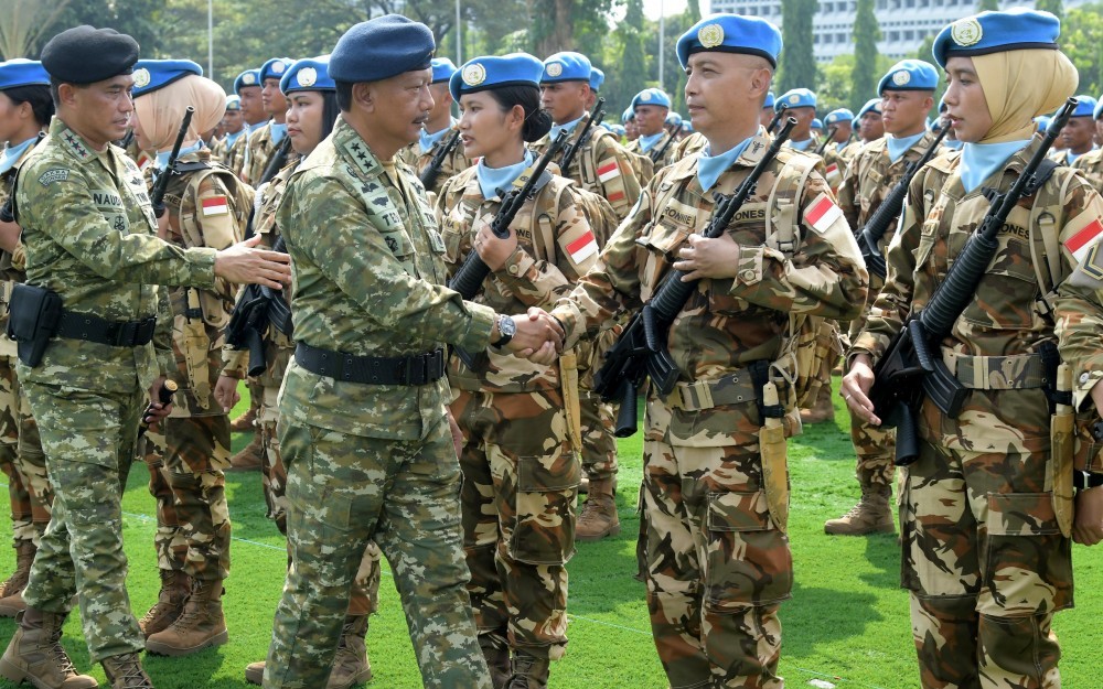 Panglima TNI Lepas 744 Prajurit Satgas TNI Konga UNIFIL Misi Perdamaian di Lebanon
