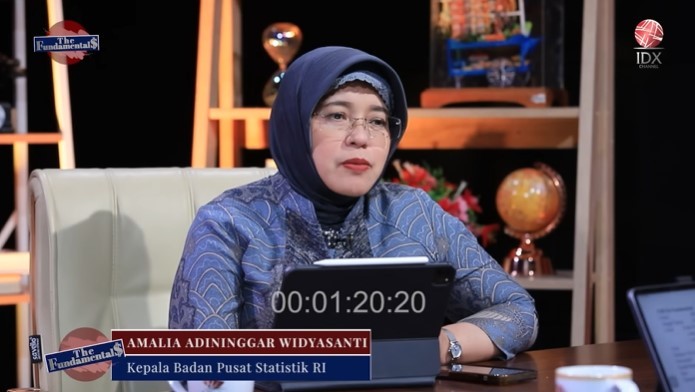 BPS Tegaskan Angka Pertumbuhan Ekonomi 5,61 Persen Berasal dari Lebih 3.500 Indikator. (Foto: Youtube IDX Channel)