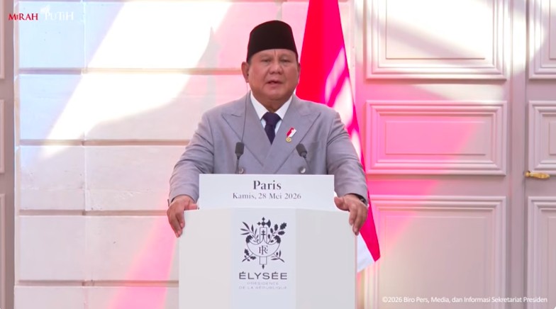 Bertemu Macron, Prabowo Ungkap Instruksikan Sekolah di RI Harus Belajar Bahasa Prancis. (Foto: Youtube Sekretariat Presiden)