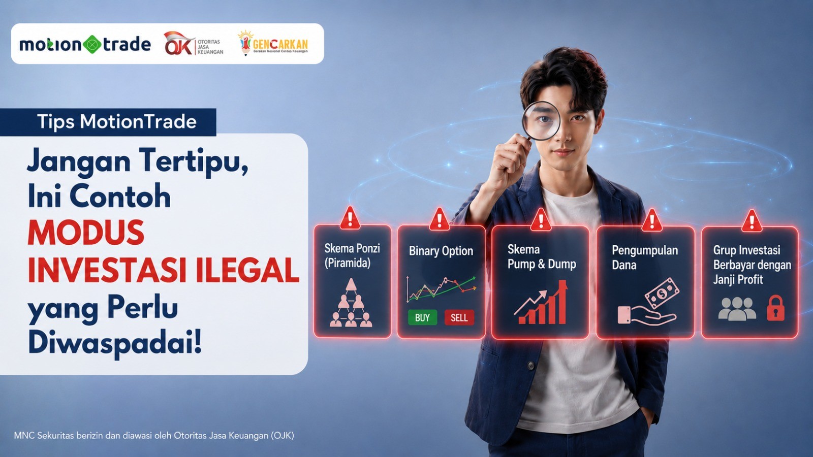 Tips MotionTrade: Waspada Penipuan, Ini Contoh Modus Investasi Ilegal yang Perlu Diwaspadai. (Foto: iNews Media Group)