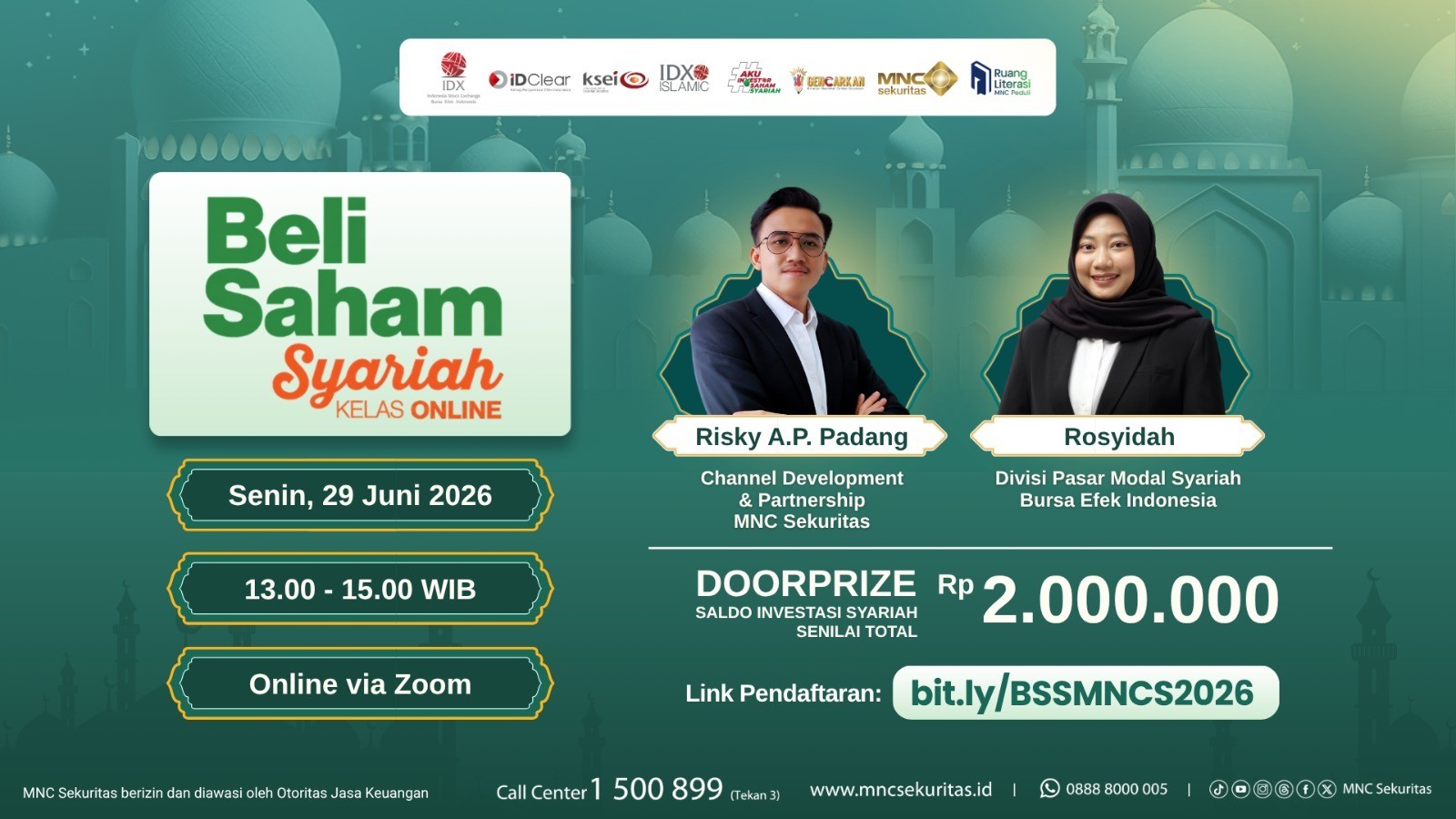 MNC Sekuritas Ajak Investor Pahami Saham Syariah Lewat Webinar Gratis, Begini Daftarnya. (Foto: iNews Media Group)