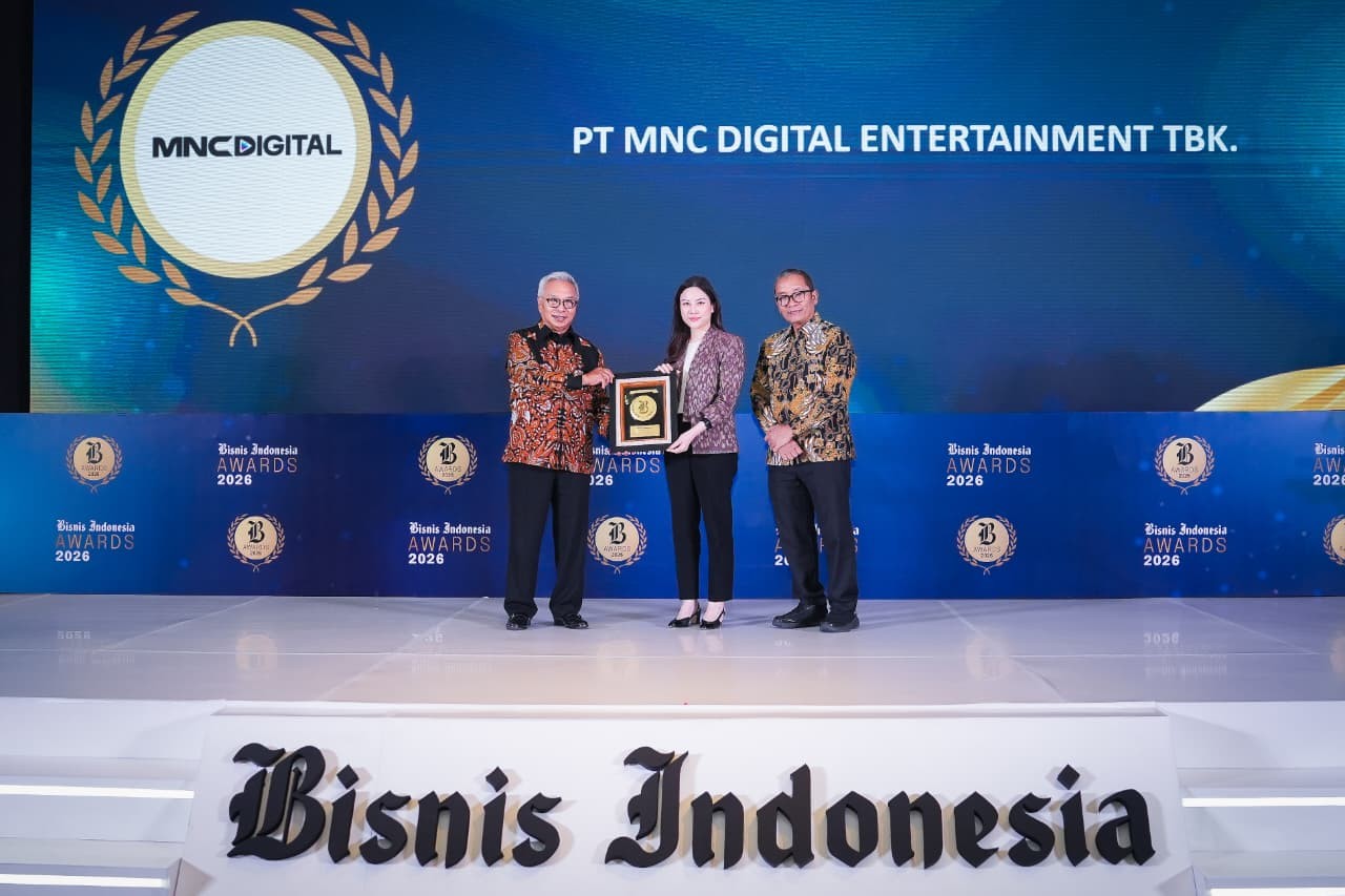 MNC Digital (MSIN) Sabet Penghargaan Bisnis Indonesia Awards 2026 Kategori Media dan Hiburan. (Foto iNews Media Group)