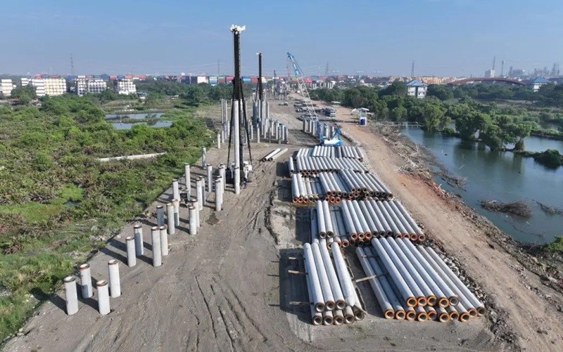 PT Wijaya Karya Beton Tbk ikut (WTON) ambil bagian dalam proyek pembangunan Terminal Kalibaru atau New Priok Container Terminal One (NPCT 1). (Foto: Ist)