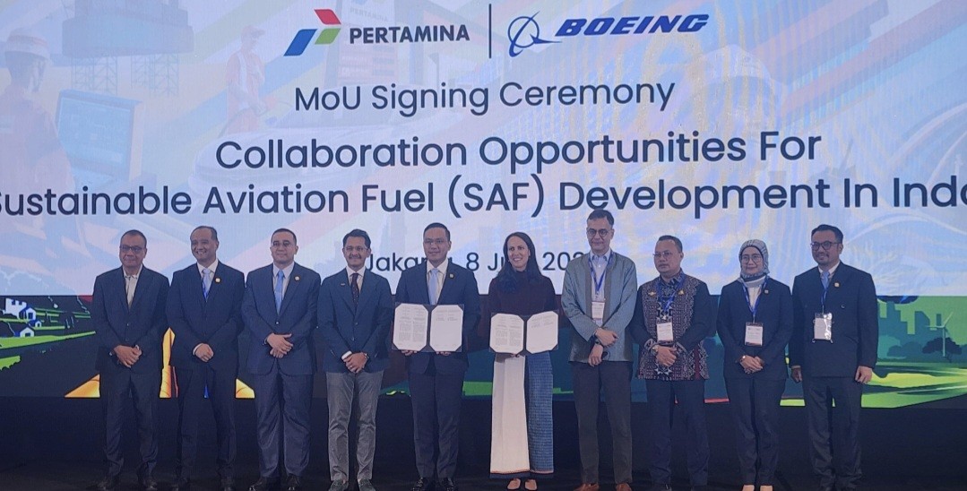 Pertamina-Boeing Sepakati Pengembangan Bahan Bakar Pesawat dengan Minyak Jelantah hingga Limbah Padi (FOTO:Dok Ist)